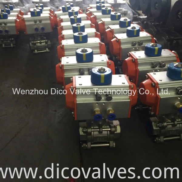 CE ISO Ts Stainless Steel Pneumatic/Electric Actuator Control Industrial 3PC Floating Ball Valve